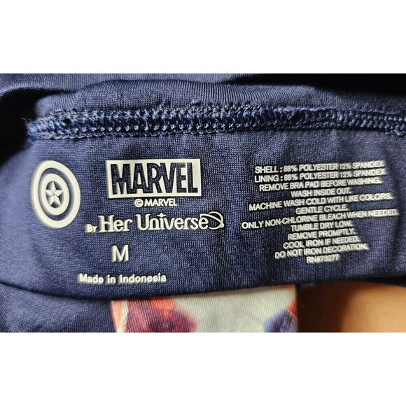 Her Universe Marvel Captain America Sports Bra - Picture 5 of 5